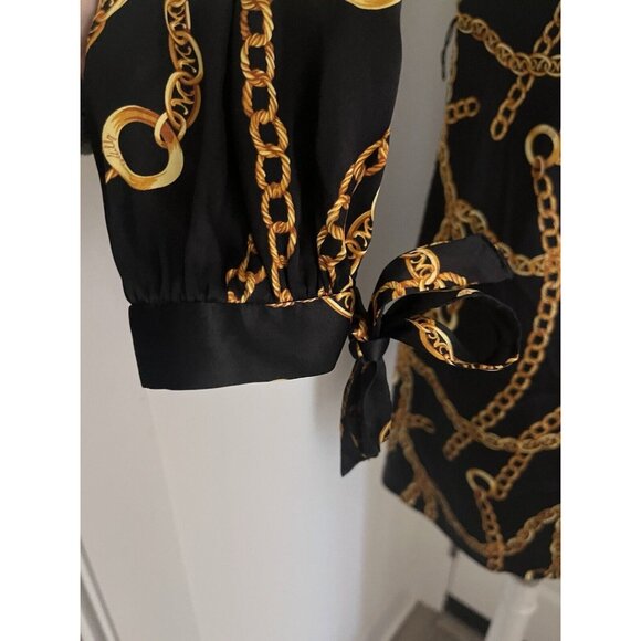 MILLY of New York Simone Chain Print Silk Tunic Dress Size 6 US $395 New - Picture 7 of 13